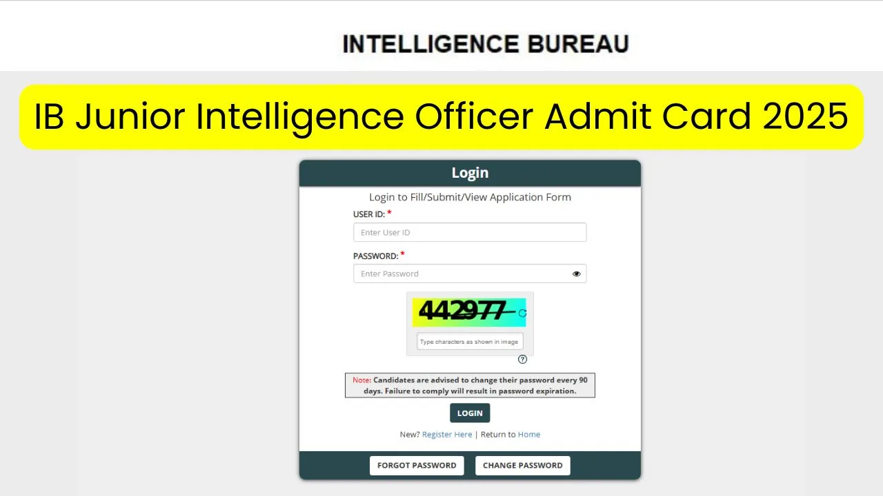 IB Junior Intelligence Officer Admit Card 2025