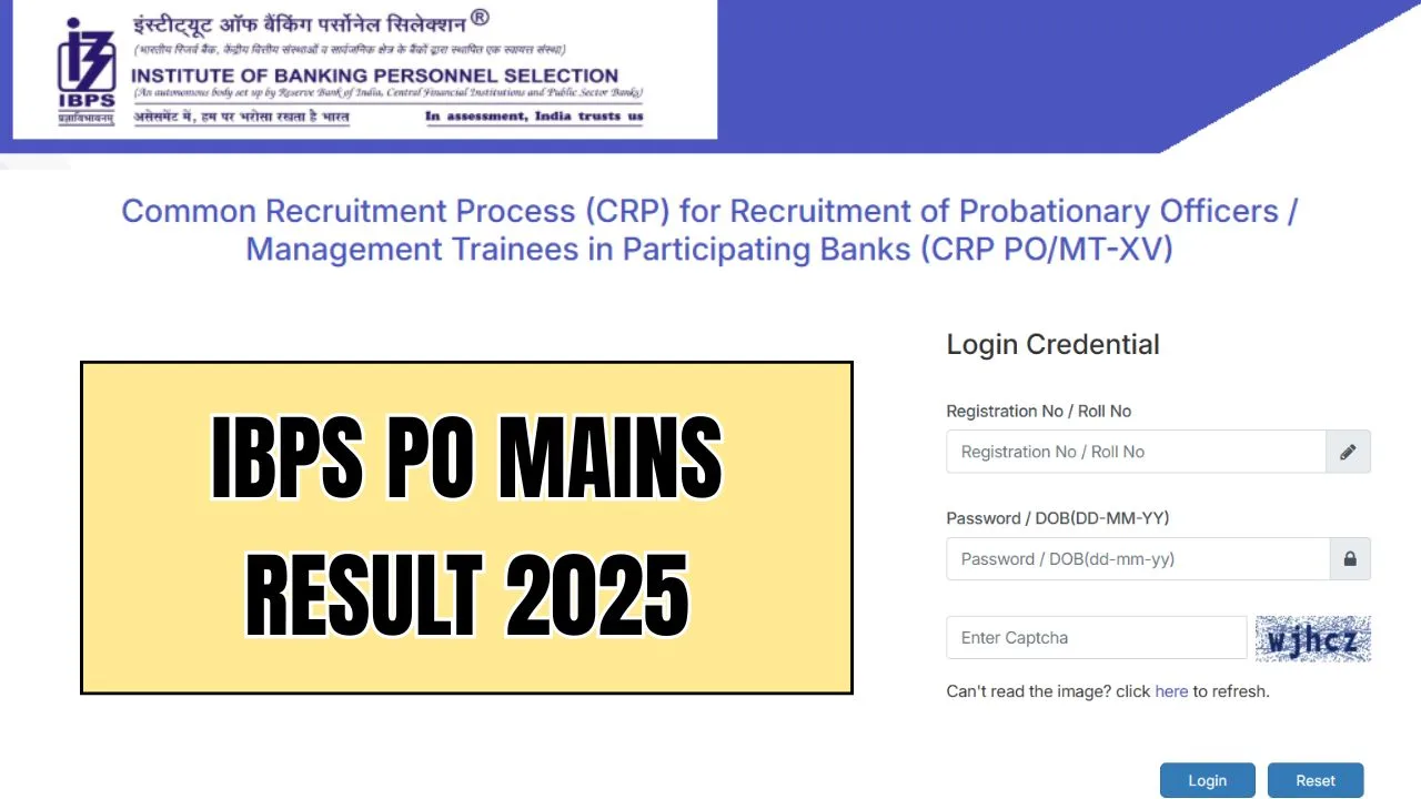 IBPS PO Mains Result 2025