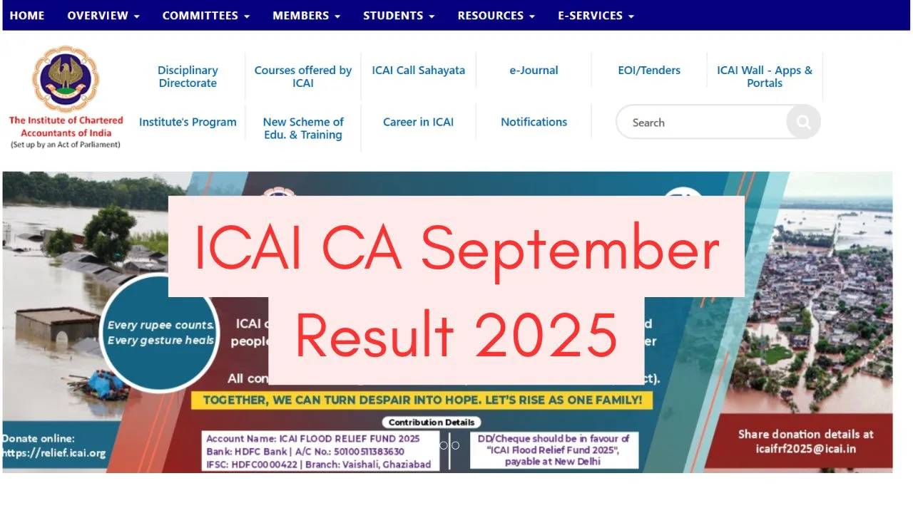ICAI CA September Result 2025